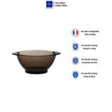  Bộ 2 tô có tay cầm tủy tinh cường lực Pháp Duralex Lys Nâu khói Sepia 13.5cm [Chính Hãng] 