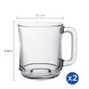  Bộ 2 ly có quai D4018A Duralex - Lys Trắng Clear 310ml Thủy tinh cường lực cao cấp Pháp [Chính Hãng] 