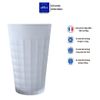 Bộ 2 ly cao D1062AS Duralex - Prisme trắng sương 500ml Thủy tinh cường lực cao cấp Pháp [Chính Hãng]