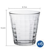  Bộ 6 ly D1033A Duralex - Prisme trong Clear 275ml Thủy tinh cường lực cao cấp Pháp [Chính Hãng] 