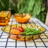  Bộ 2 dĩa D3007D Duralex - Lys Vàng Amber 19.5 cm Thủy tinh cường lực cao cấp Pháp [Chính Hãng] 