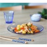  Bộ 6 dĩa D3006B Duralex - Lys Xanh Marine 23,5cm Thủy tinh cường lực cao cấp Pháp [Chính Hãng] 