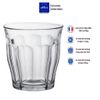 Bộ 6 ly D1028A Duralex - Picardie Trong Clear 310ml Thủy tinh cường lực cao cấp Pháp [Chính Hãng]