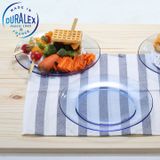  Bộ 6 dĩa D3008B Duralex - Lys Xanh Marine 19 cm Thủy tinh cường lực cao cấp Pháp [Chính Hãng] 