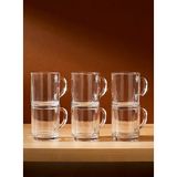  Bộ 6 ly có quai D4020A Duralex - Lys Trong Clear 260 ml Thủy tinh cường lực cao cấp Pháp [Chính Hãng] 