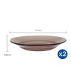  Bộ 2 dĩa D3011C Duralex - lys Nâu Khói Sepia 23 cm  Thủy tinh cường lực cao cấp Pháp [Chính Hãng] 