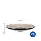  Bộ 6 Dĩa D4015C Duralex - Lys Nâu khói Sepia 13.5cm Thủy tinh cường lực cao cấp Pháp [Chính Hãng] 