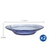  Bộ 2 dĩa D3002B Duralex - Beau Rivage Xanh Marine 21,5cm Thủy tinh cường lực cao cấp Pháp [Chính Hãng] 