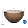  Bộ 2 tô D2002C Duralex - Beau Rivage Nâu khói Sepia 18cm Thủy tinh cường lực cao cấp Pháp [Chính Hãng] 