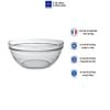  Bộ 1 tô 2028A Duralex -Gigogne Empilable trong Clear 23cm Thủy tinh cường lực cao cấp Pháp [Chính Hãng] 