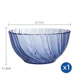  Tô D2003B Duralex - Beau Rivage Xanh Marine 22.5cm Thủy tinh cường lực cao cấp Pháp [Chính Hãng] 