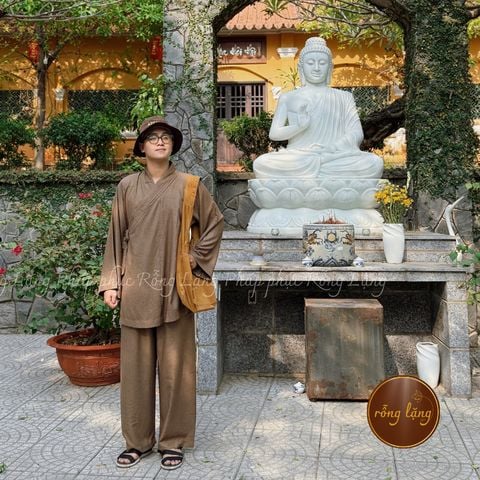 181-Bộ Tràng lỡ dành cho chư Tăng và nam Phật tử. Chất vải linen Ấn Độ ...