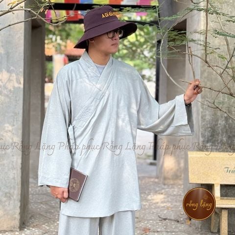 181-Bộ Tràng lỡ dành cho chư Tăng và nam Phật tử. Chất vải linen Ấn Độ ...