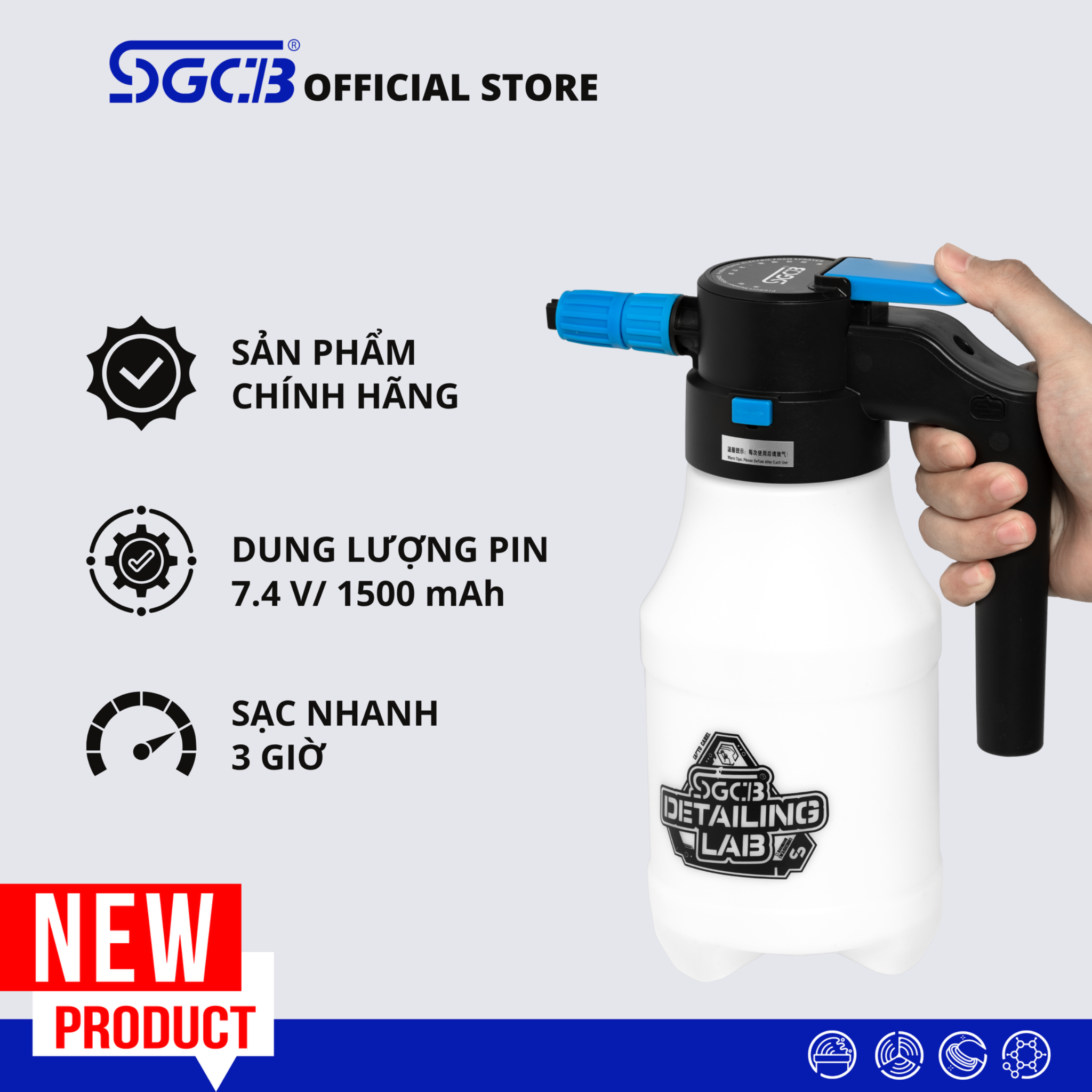 BÌNH TẠO BỌT TUYẾT RỬA XE BẰNG ĐIỆN SGCB-SGGD403 