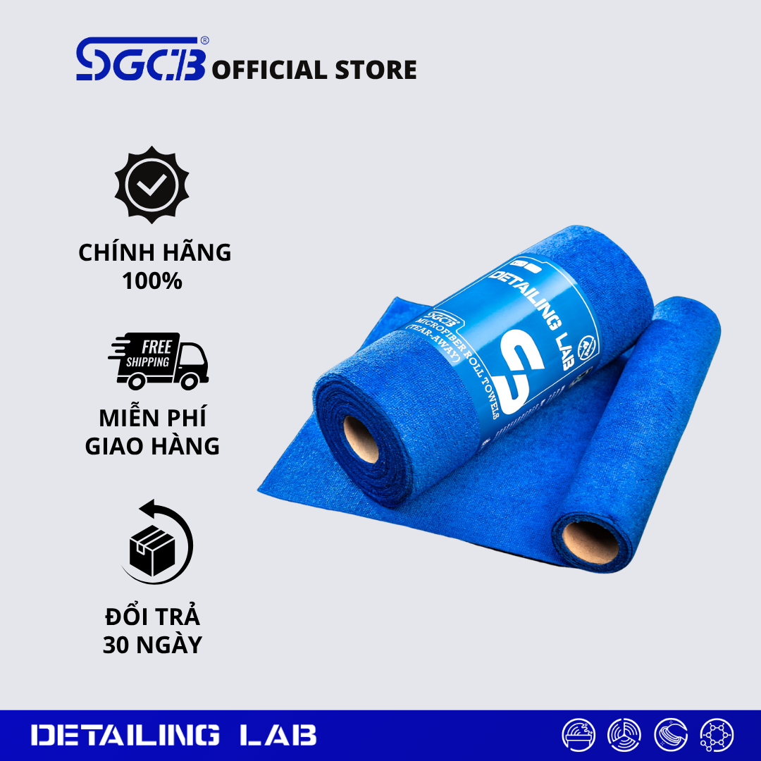  Khăn Lau Đa Năng Microfiber Sợi Tổng Hợp Màu Xanh Dương SGCB SGGD434 