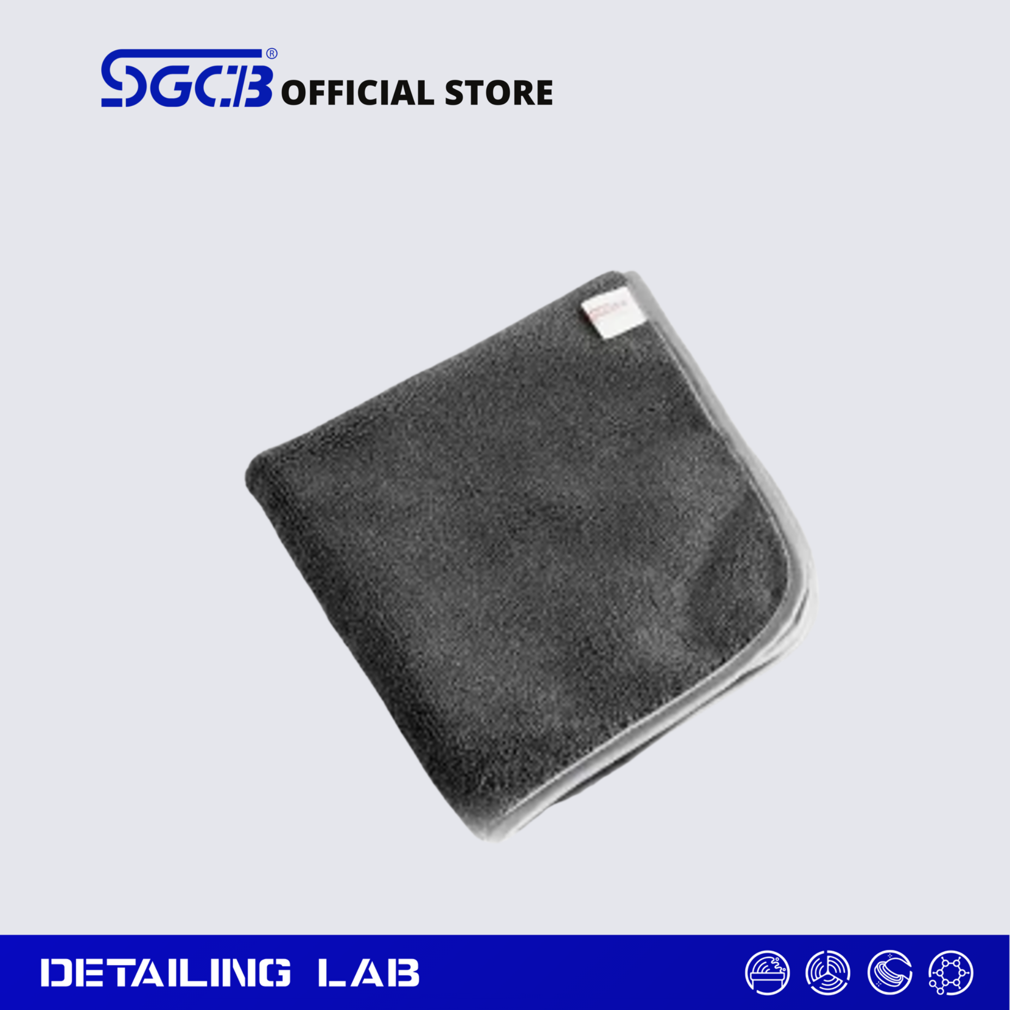  Khăn Lau Đa Năng Microfiber Có Viền Màu Xám SGCB SGGD293 