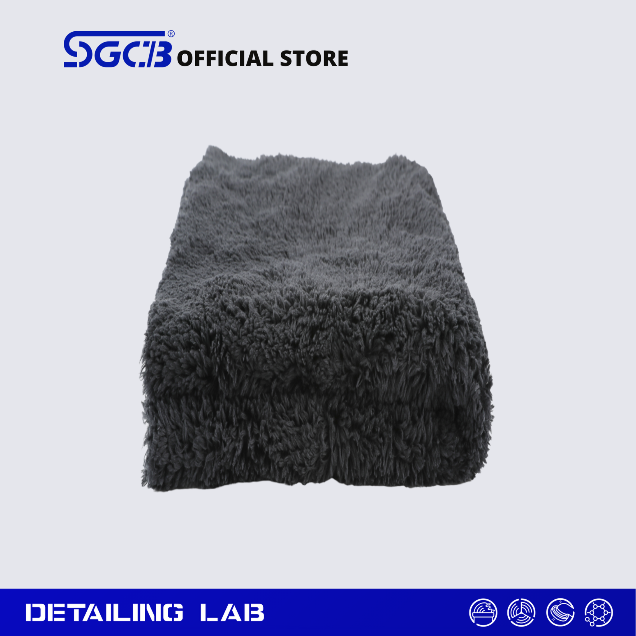 Khăn Microfiber 450gsm 40x40cm Màu Đen Rửa Xe Ô Tô SGCB SGGD204 