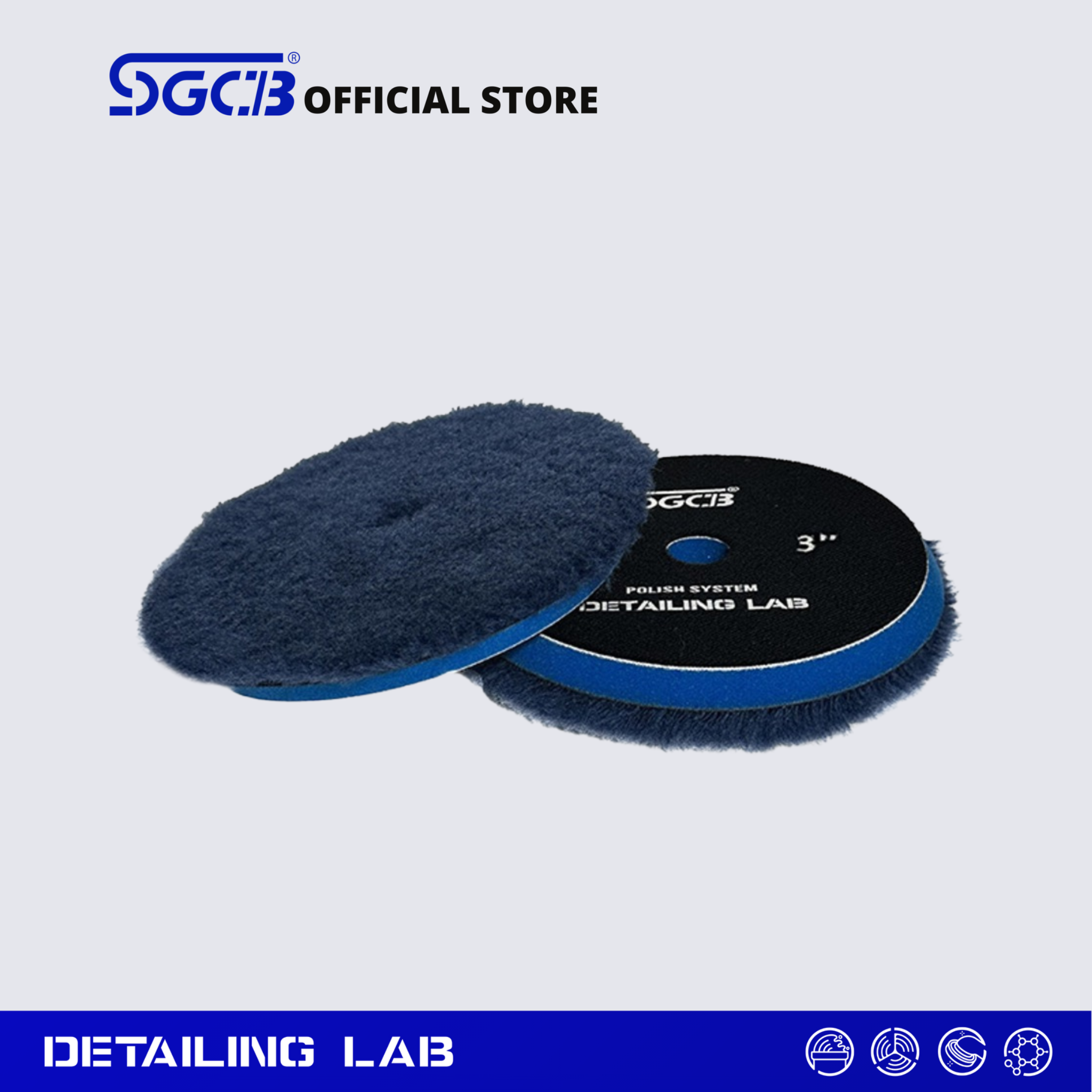  Phớt Lông Cừu Dài 3 Inch Màu Xanh Dương Đánh Bóng SGCB SGGA166 