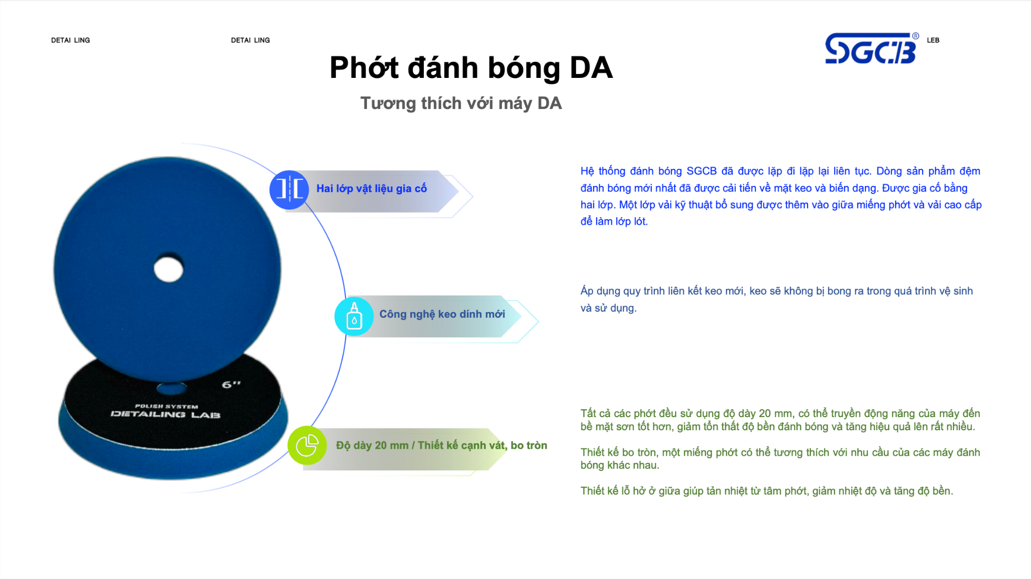 Phớt Đánh Bóng DA 5 Inch Màu Xanh Lá SGCB SGGA172 