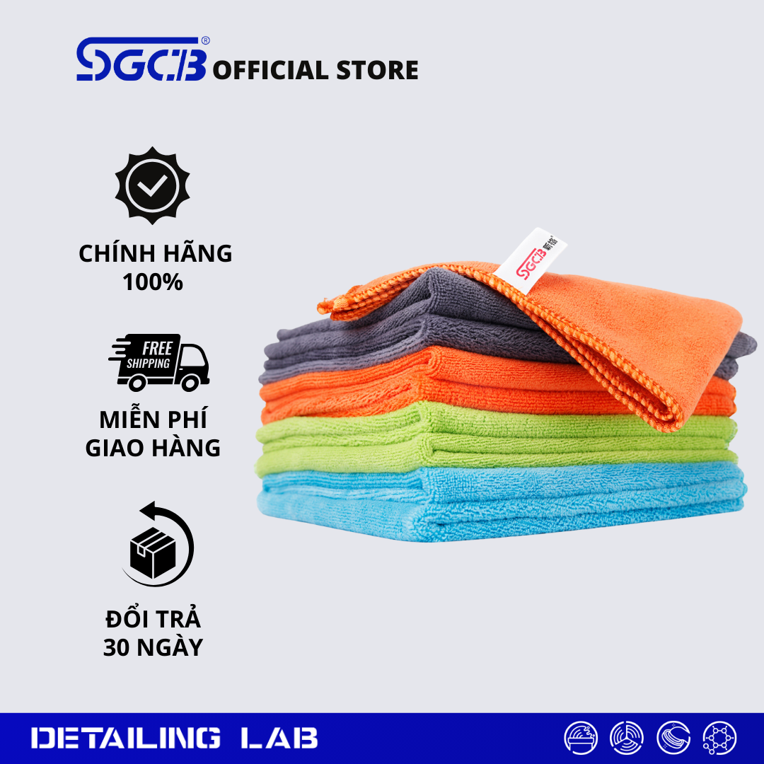 BỘ KHĂN MICROFIBER CHĂM SÓC XE CHI TIẾT - SGGD283 