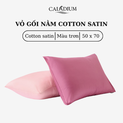 Vỏ gối nằm trơn | Cotton Satin Hàn Quốc | 50cmx70cm | Nâu Gỗ | Mềm mại