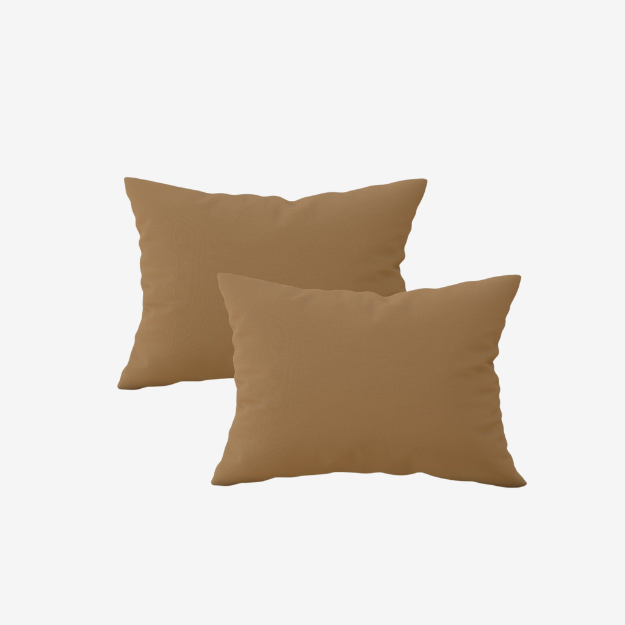 Vỏ gối nằm trơn | Cotton Satin Hàn Quốc | 50cmx70cm | Nâu Gỗ | Mềm mại