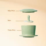  Hộp Phin Gốm Xanh Ngọc 