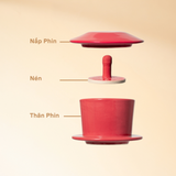  Hộp Phin Gốm Đỏ 