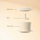  Hộp Phin Gốm Ngà 