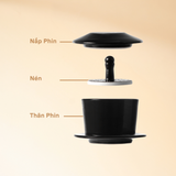  Hộp Phin Gốm Đen 