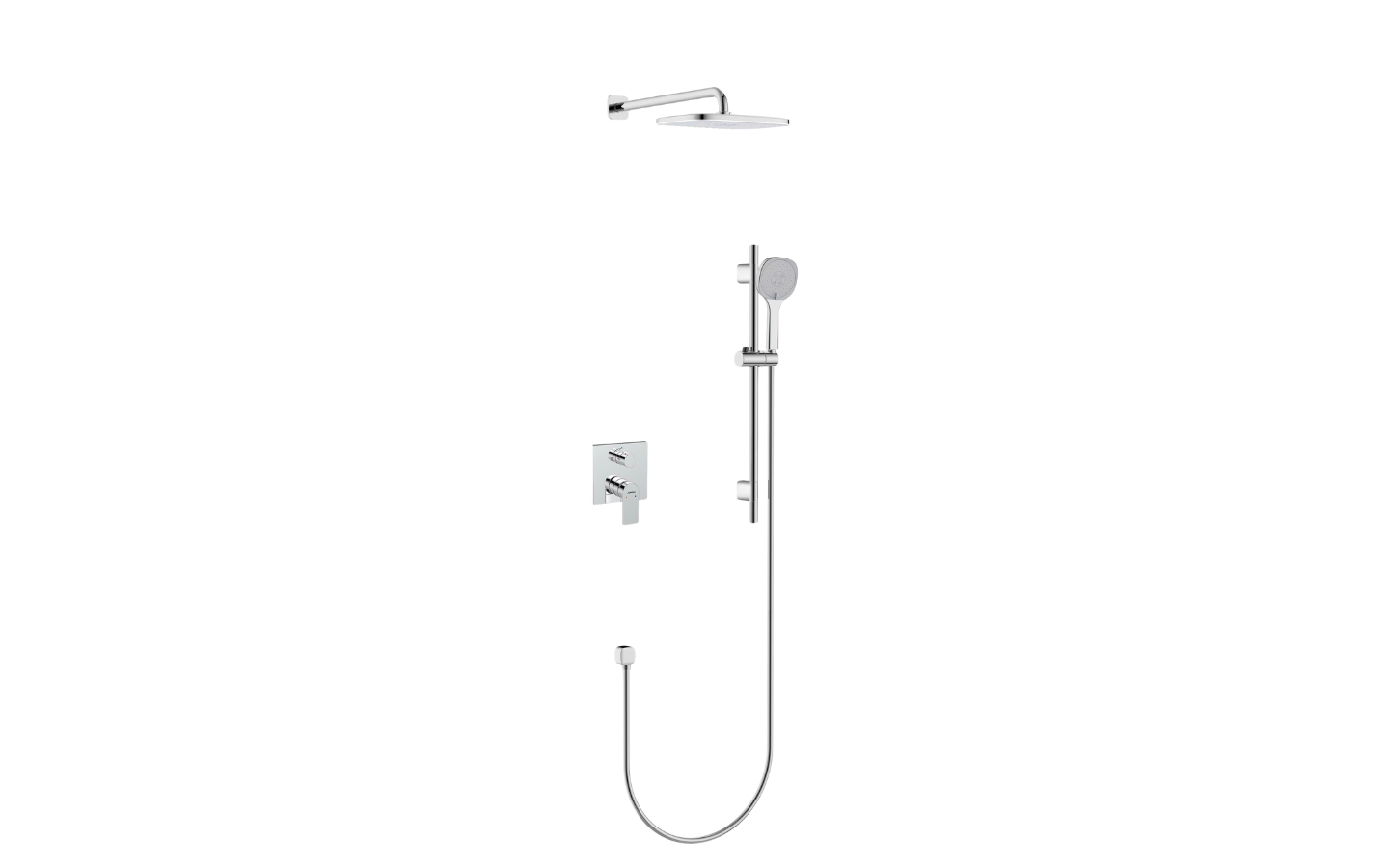  Wall-mounted shower with automatic descaling 37311-636/1B-1 