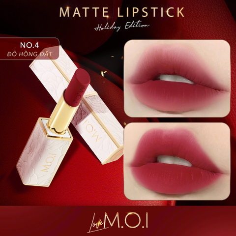 M.O.I_Son Thỏi Love Holiday No.04 Best Red 2.7g - Đỏ Hồng Đất