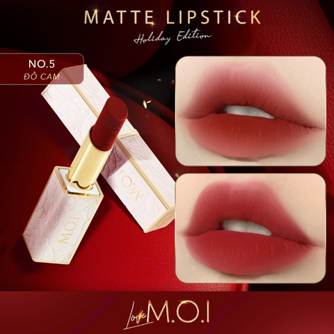 M.O.I_Son Thỏi Love Holiday No.05 Rouge 2.7g  Đỏ Cam