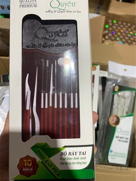 QUYÊN_Bộ Lấy Ráy Tai 10 Món Bao Da Cao Cấp