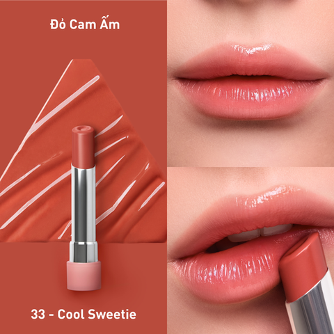 3CE_Son Bóng Dưỡng Ẩm Glazy Lip Glow 33 Cool Sweetie 5g