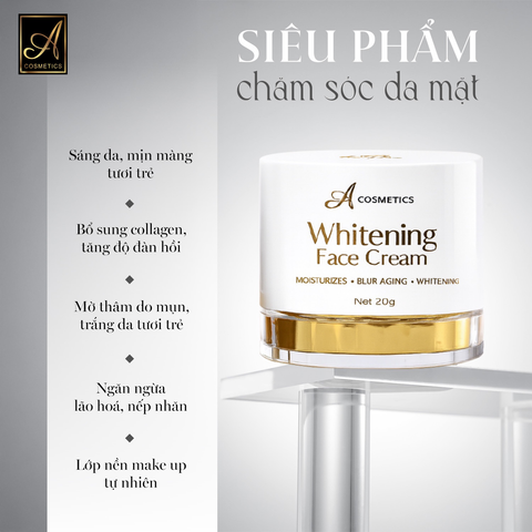 A COSMETIC_Kem Dưỡng Trắng Da Mặt Whitening Face Cream 20G