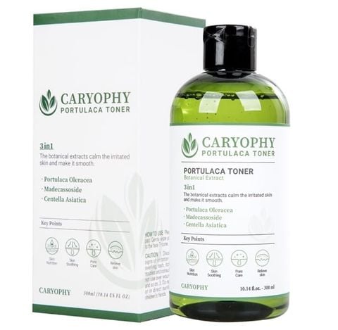 CARYOPHY_Nước Hoa Hồng Ngừa Mụn Kiềm Dầu Portulaca Toner 300ml