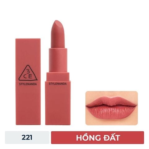 3CE_Son Thỏi Mood Recipe Matte Lip Color #221 Mellow Flower 3.5G