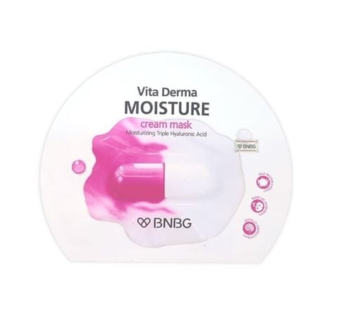 BNBG_Mặt Nạ Vita Derma Moisture Kem Cấp Ẩm Đa Tầng 30ml (Hồng)