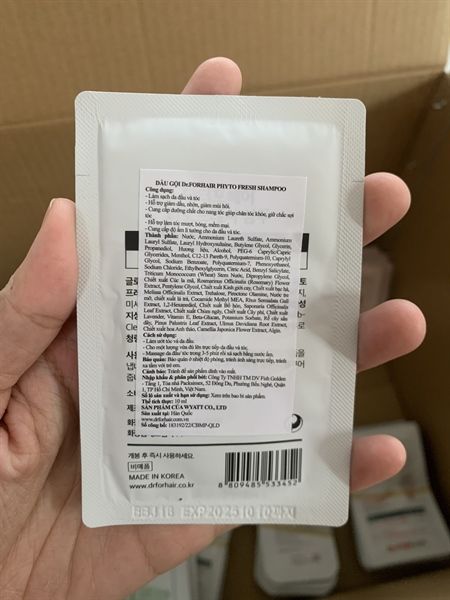 DR.FORHAIR_Dầu Gội PhyTo Fresh Shampo 10ml