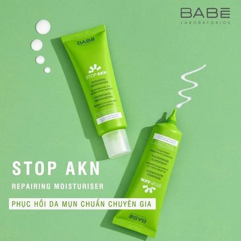 BABE_Kem Dưỡng Ẩm Phục Hồi Cho Da Mụn Laboratorios Stop AKN Repairing Moisturiser 50ml