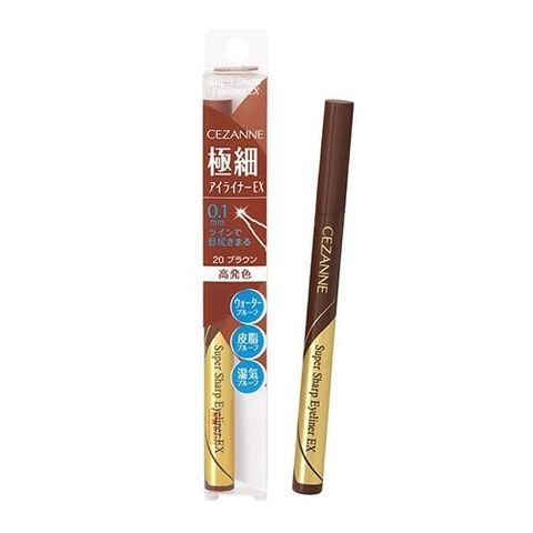 CEZANNE_Bút Kẻ Mắt Nước Siêu Mảnh Super Sharp Eyeliner EX 20-Brown