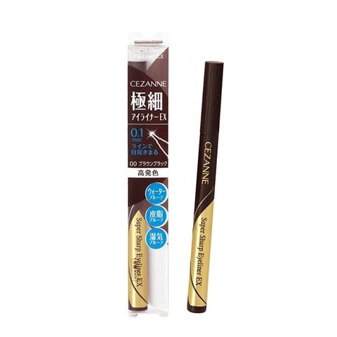 CEZANNE_Mẫu Thử Bút Kẻ Mắt Nước Siêu Mảnh Super Sharp Eyeliner EX 00-Nâu Đen
