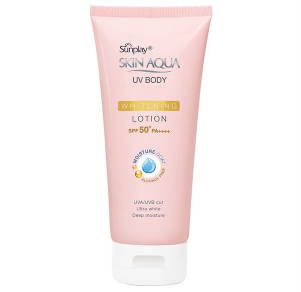 SUNPLAY_Lotion Chống Nắng Dưỡng Thể Trắng Mịn Skin Aqua UV Body SPF50+PA++++ 150G