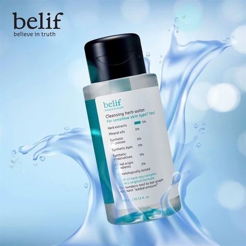 BELIF_Nước Tẩy Trang Thảo Mộc Làm Sạch Sâu Cleansing Herb Water 300ml VIP