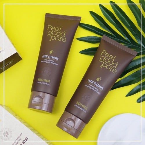 MILKY DRESS_Sữa Rửa Mặt Làm Trắng Da Và Loại Bỏ Tế Bào Chết Peel Good Pore 120ml
