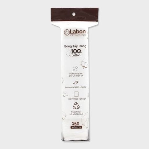 LABON_Bông Tẩy Trang 100% Cotton 150Miếng/Cây