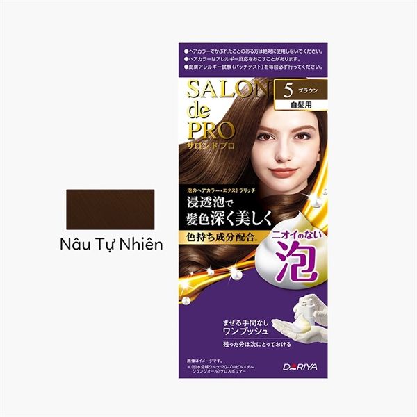 SALON DE PRO_Kem Nhuộm Tóc Phủ Bạc Không Mùi, Dạng Bọt