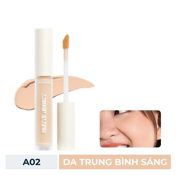 LEMONADE_Kem Che Khuyết Điểm Kiềm Dầu Matte Addict Concealer A02 3g