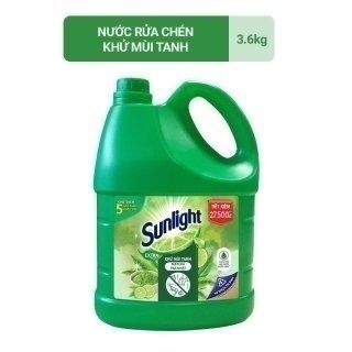 Sunlight_Nước Rửa Chén Khử Mùi Tanh Matcha Trà Nhật 3.6kg